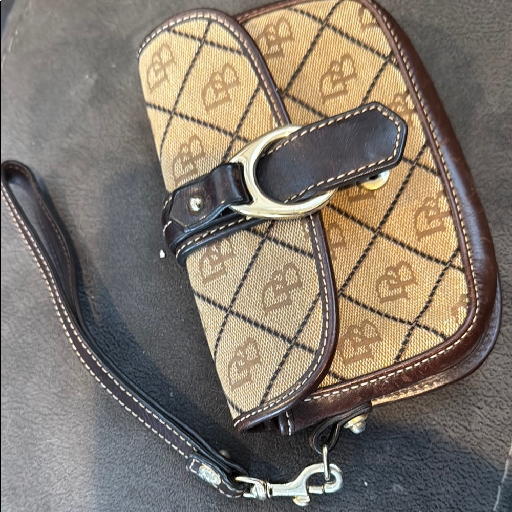 Dooney & Bourke Brown Monogram Wristlet